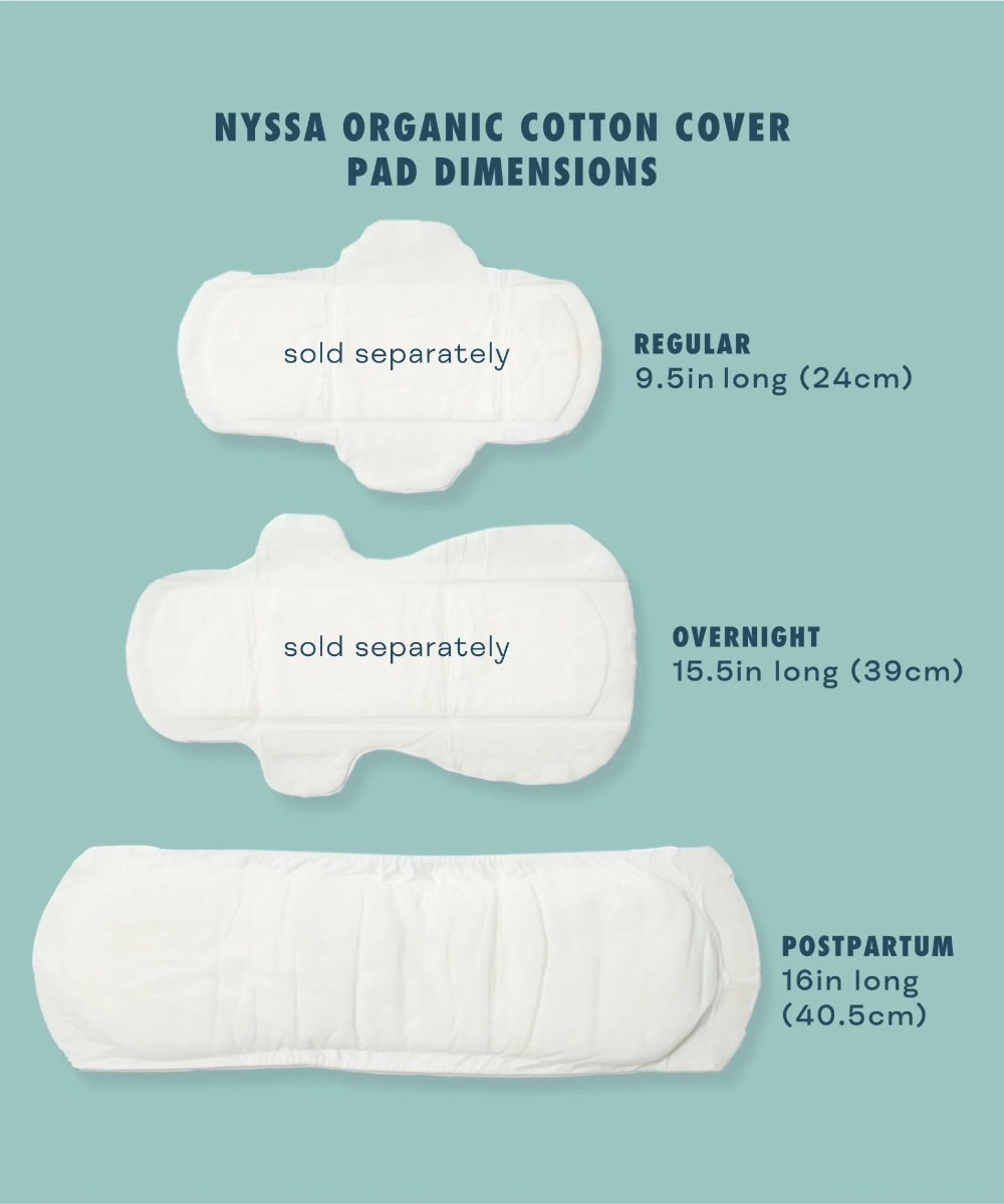Complete Coverage Organic Cotton Cover Postpartum Pads - Nyssa