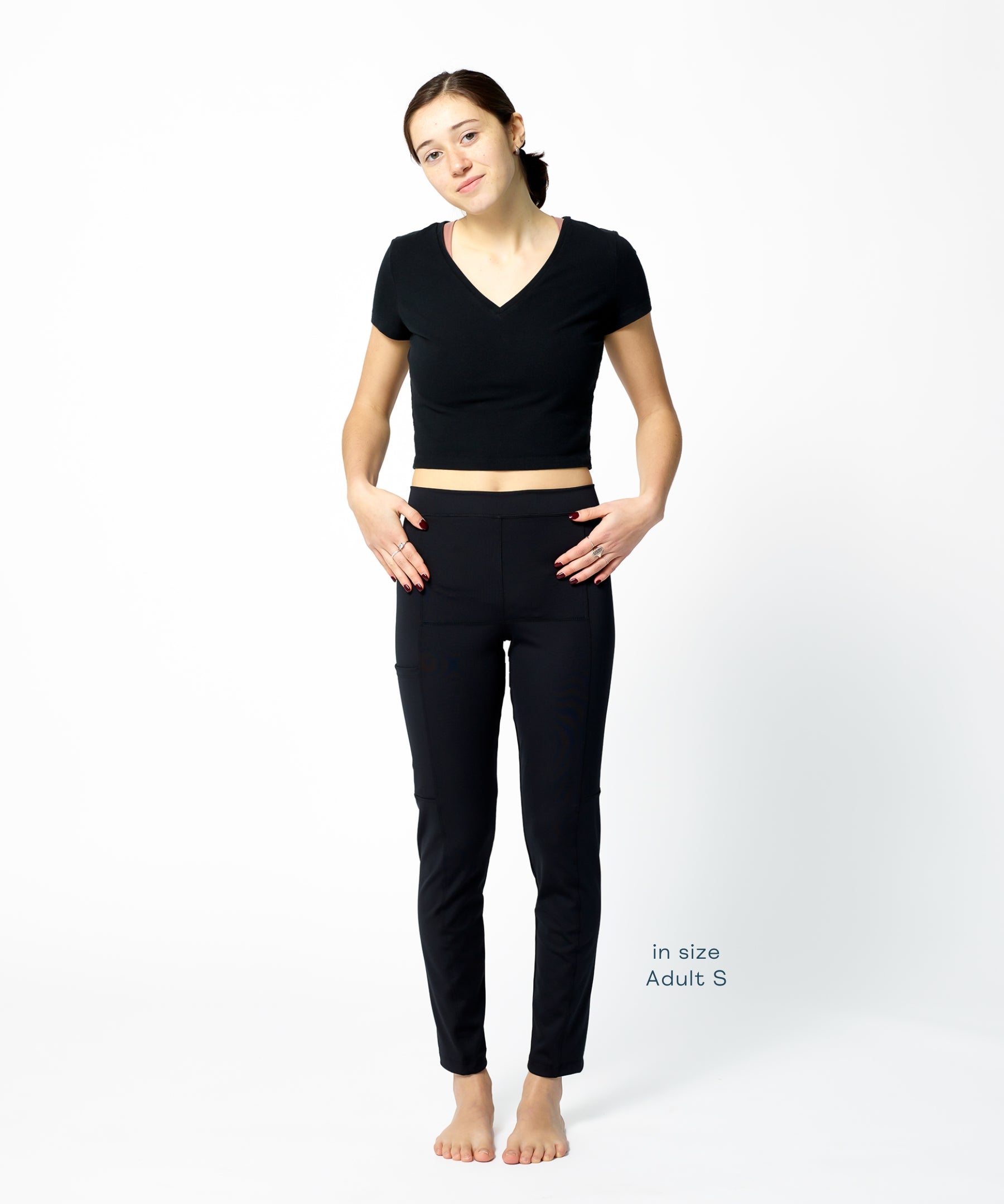 Nadia in Leggings with Sizing