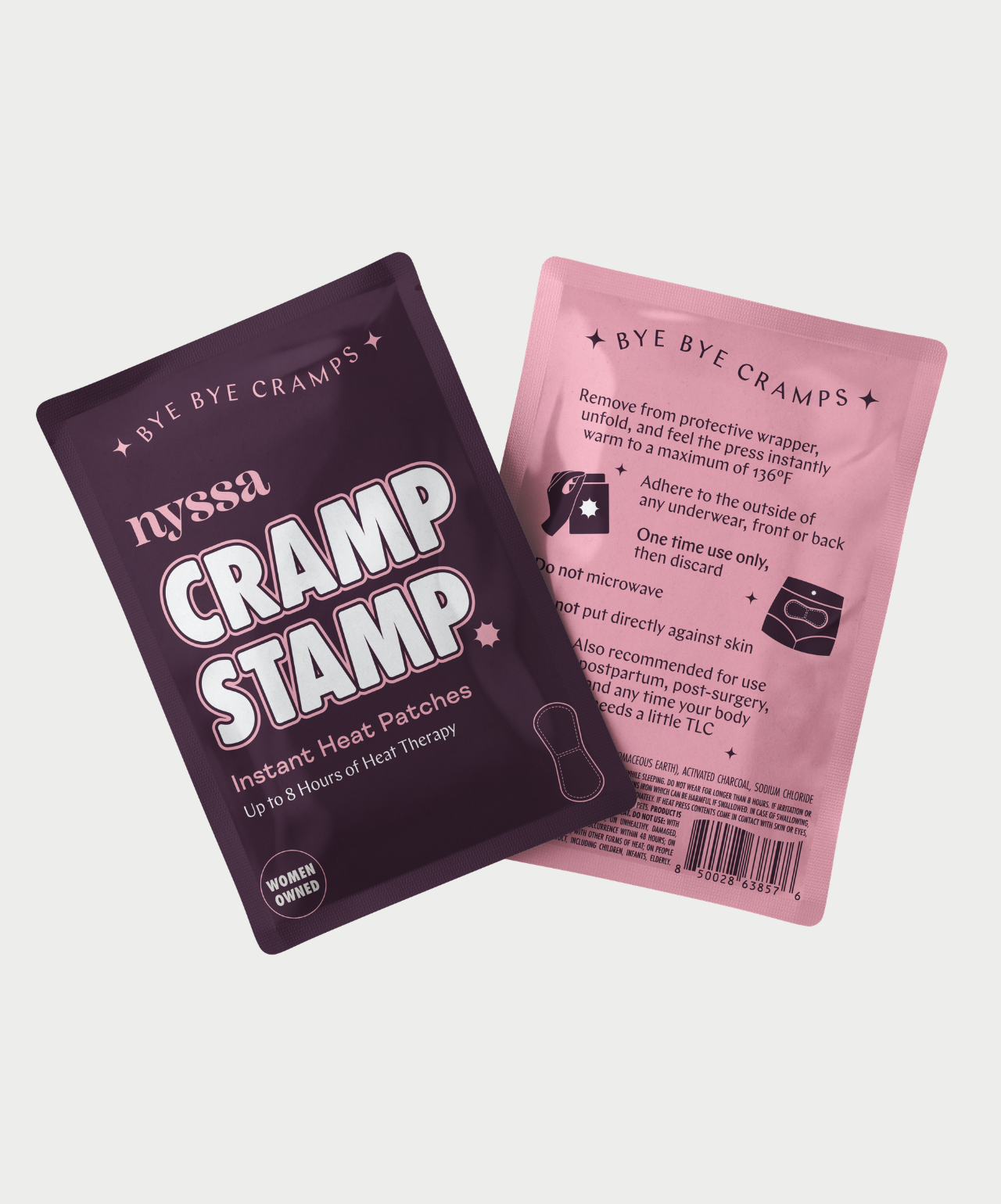 Cramp Stamp Instant Heat Patches - Nyssa