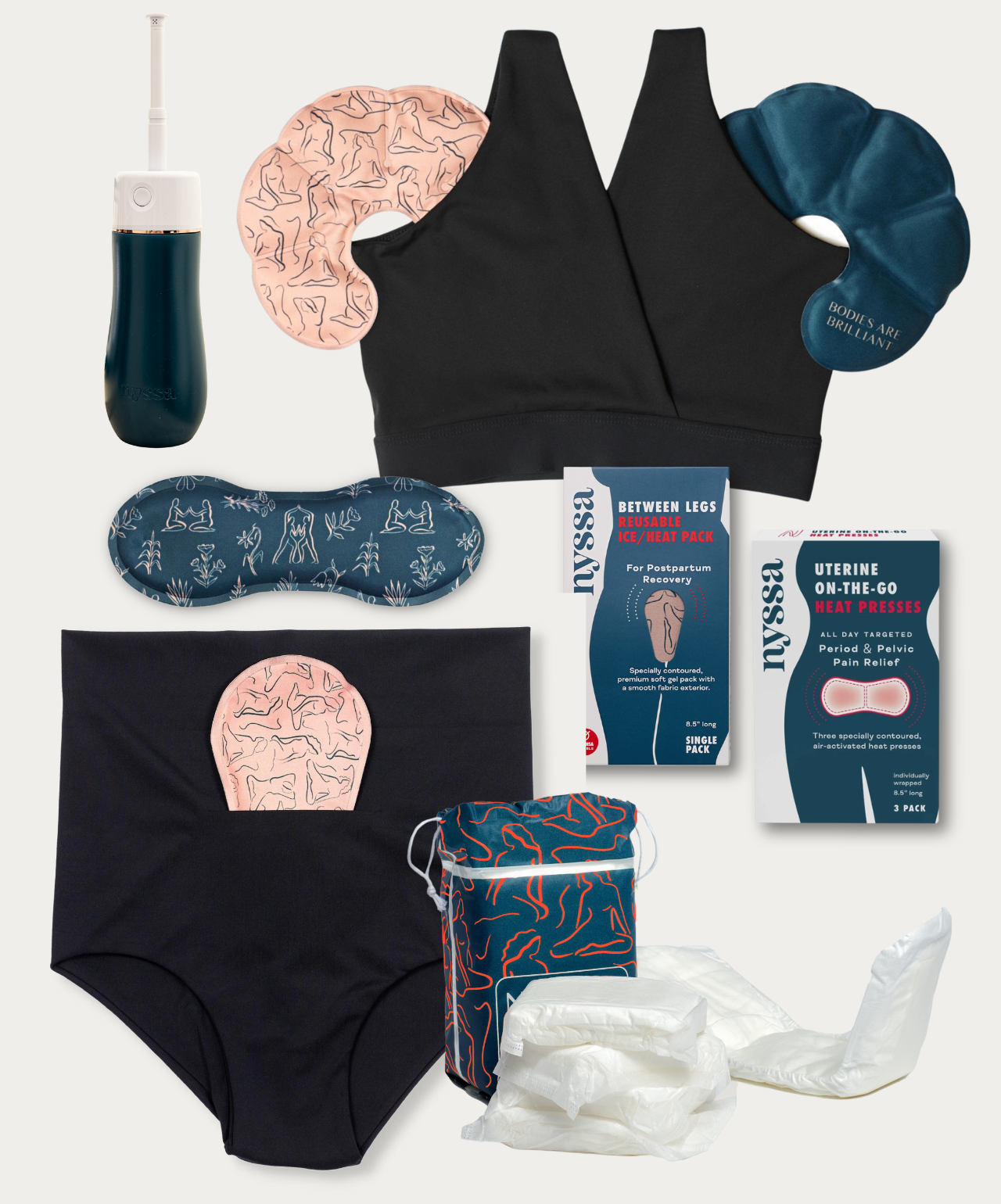 Classic Black Essential Postpartum Kit - Nyssa
