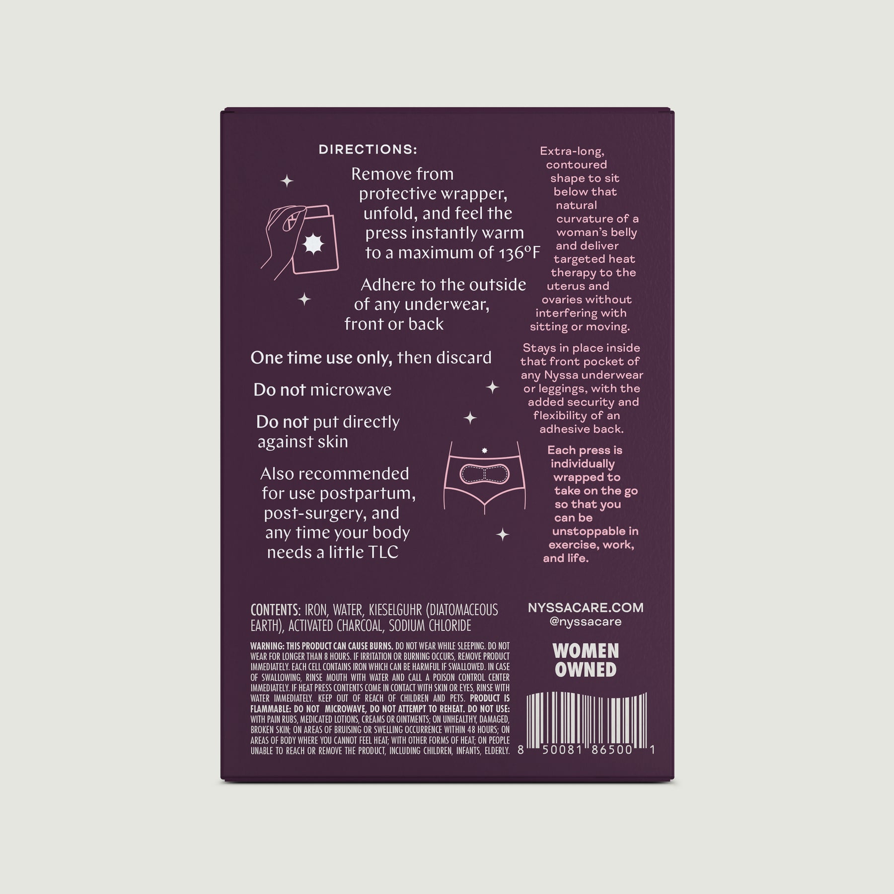 Coming Soon! Cramp Stamp Instant Heat Patches - Nyssa