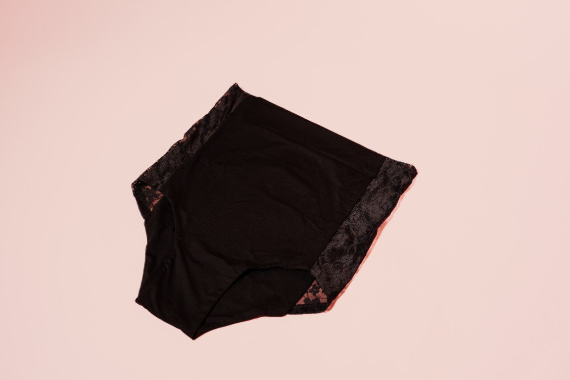 Lace Panel High-Waisted VieWear Period Comfort Underwear