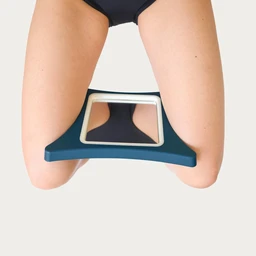 Model using VieVision Between Legs Mirror in kneeling position