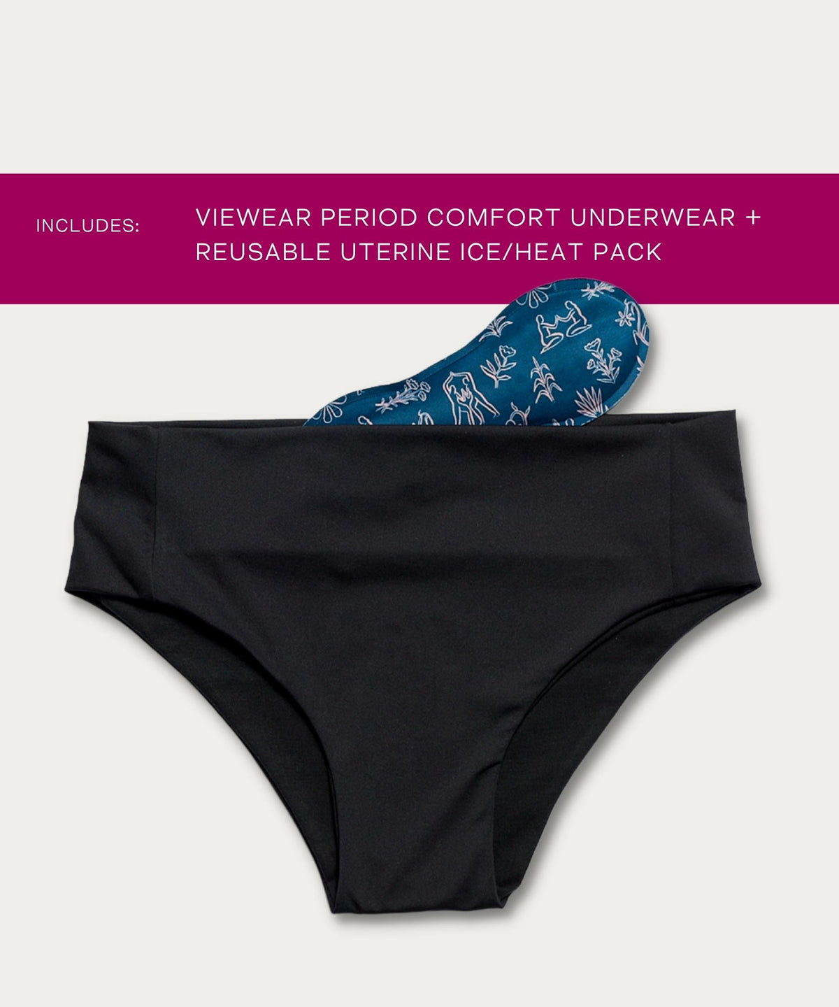 Nyssa VieWear Period Comfort Underwear + Uterine Ice/Heat Pack