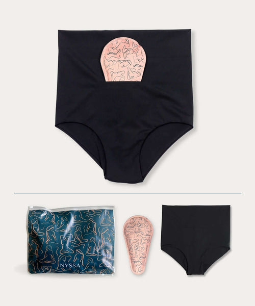 Nyssa FourthWear Postpartum Recovery Underwear, Jet Black, 2X