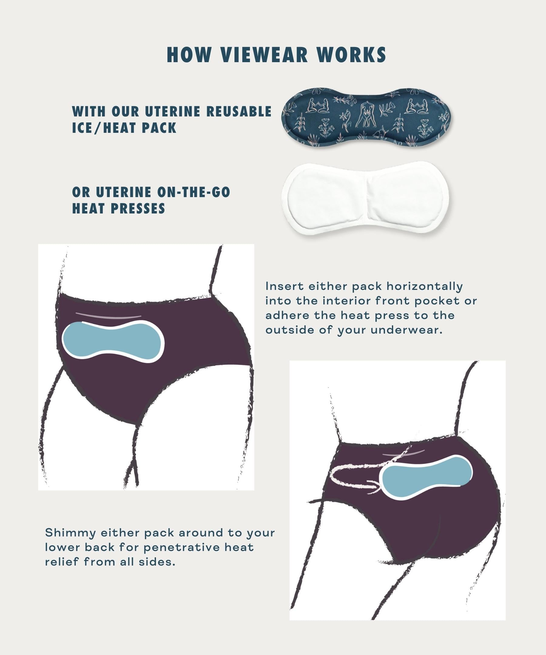 VieWear Period Comfort Underwear + Uterine Ice/Heat Bundle – Nyssa